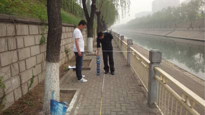 北京营城建都滨河绿道管线物探测绘工
